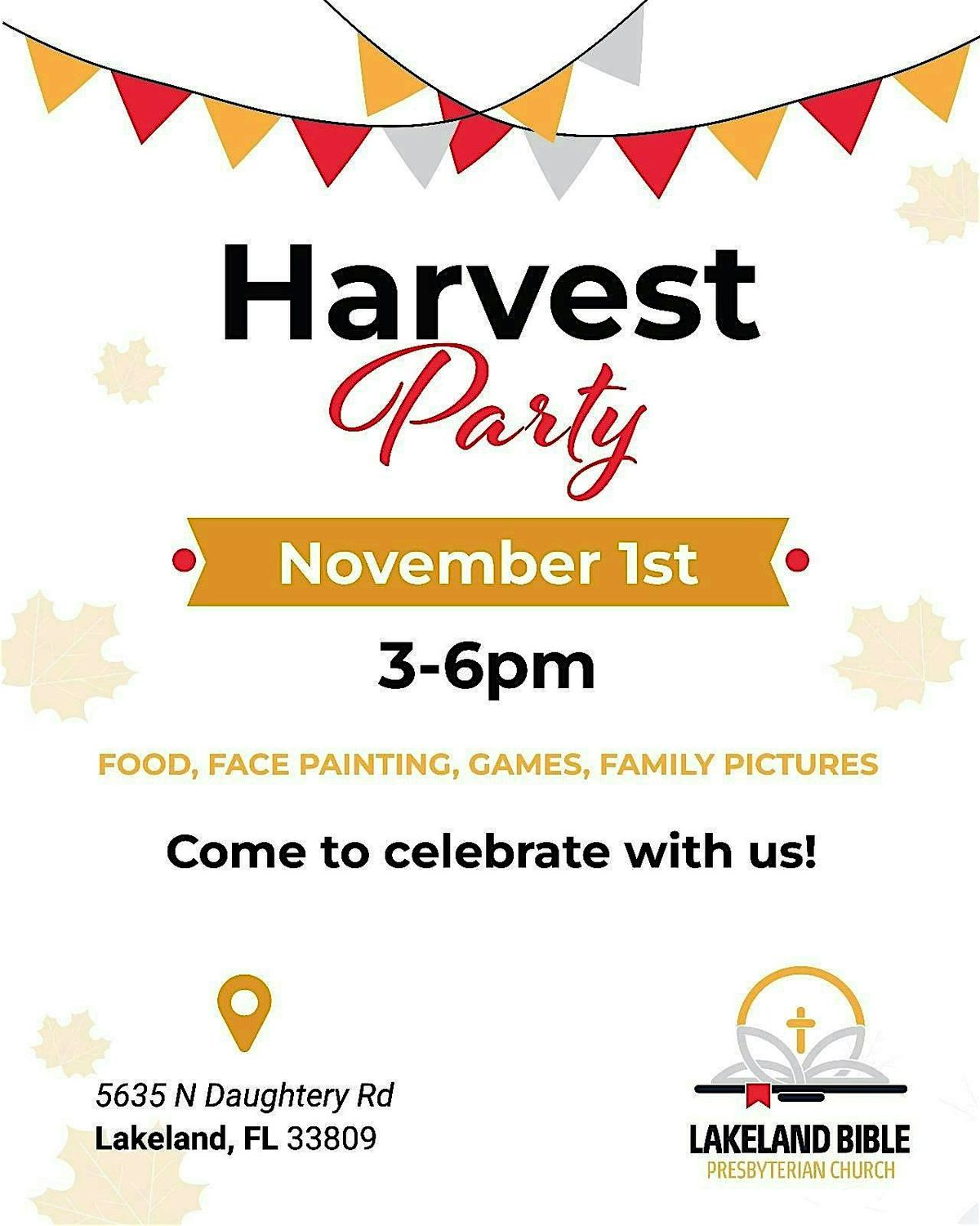 FALL HARVEST PARTY 2025, 1 November | Event in Lakeland | AllEvents