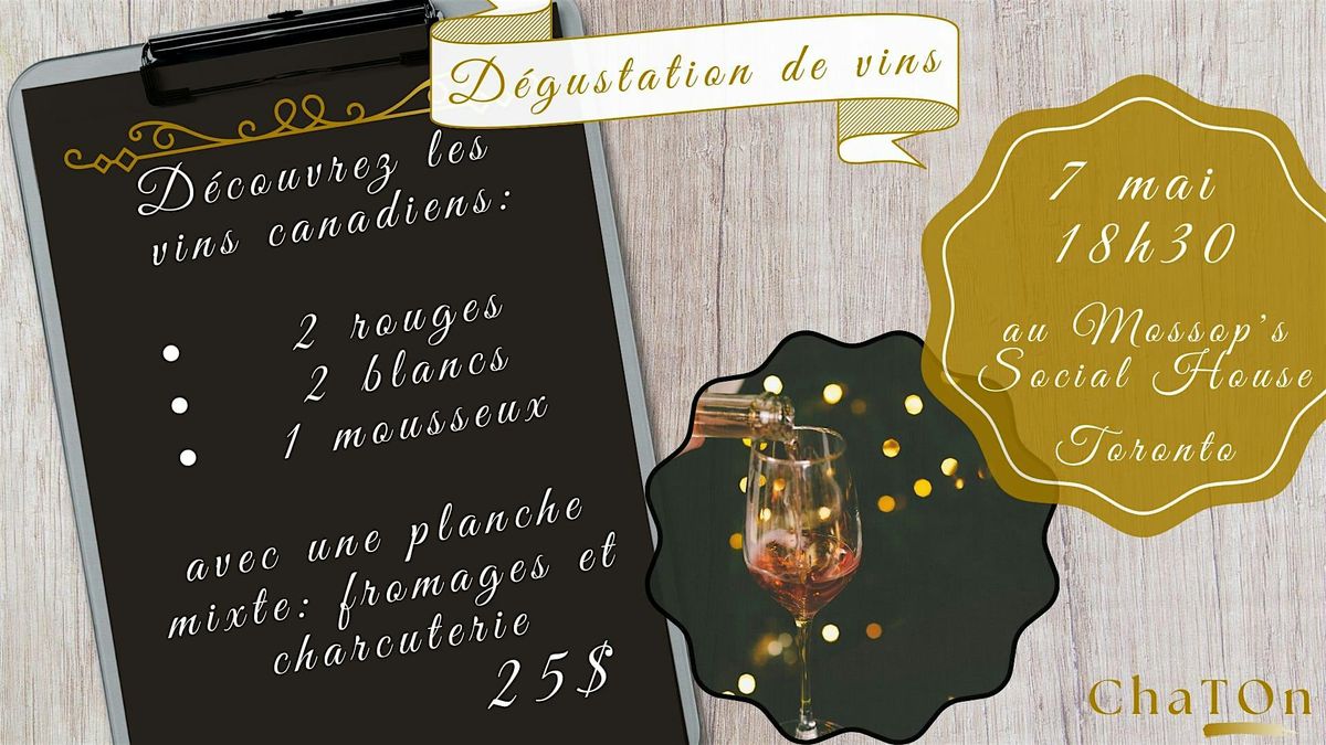 Entre Deux Verres- Wine Tasting by ChaTOn | Event in Toronto | AllEvents