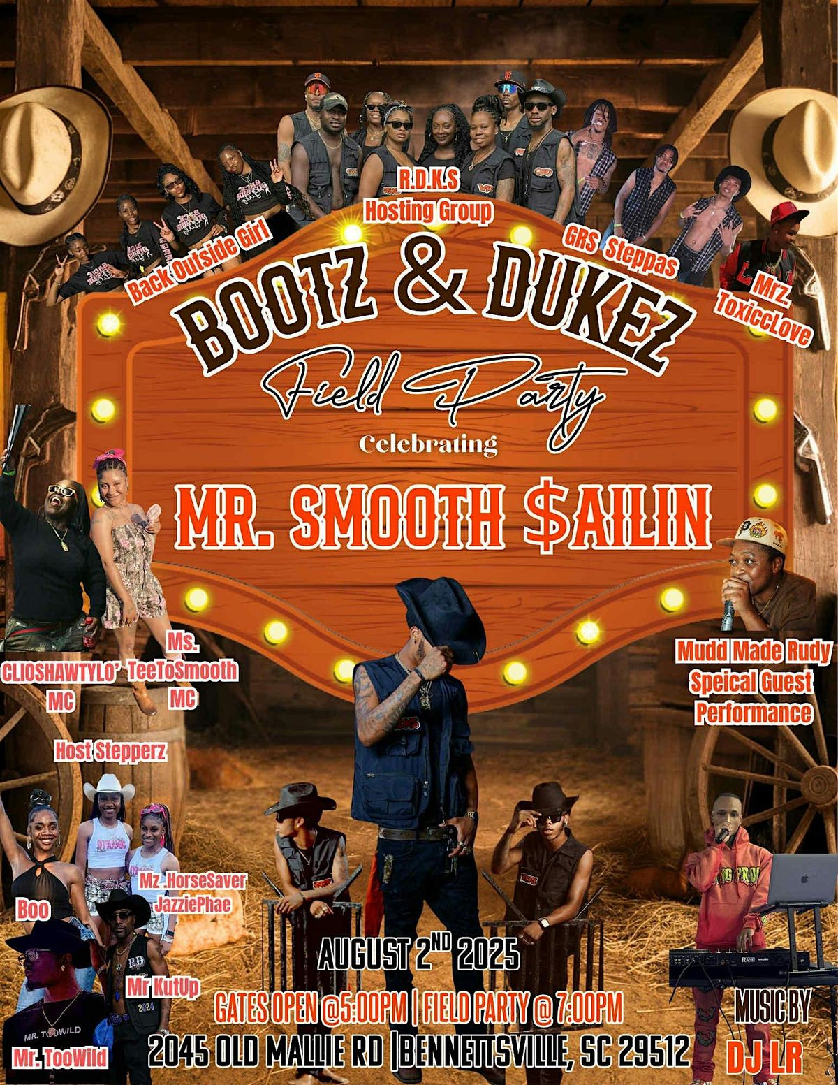 R.D.K.S presents Dukes and Boots field Party celebrating Mr. Smooth $ailing, 2 August | Event in Wallace | AllEvents