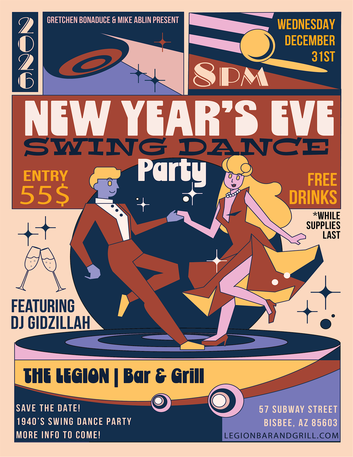 New Year's Eve 1940's Swing Dance Party, 31 December | Event in Bisbee | AllEvents