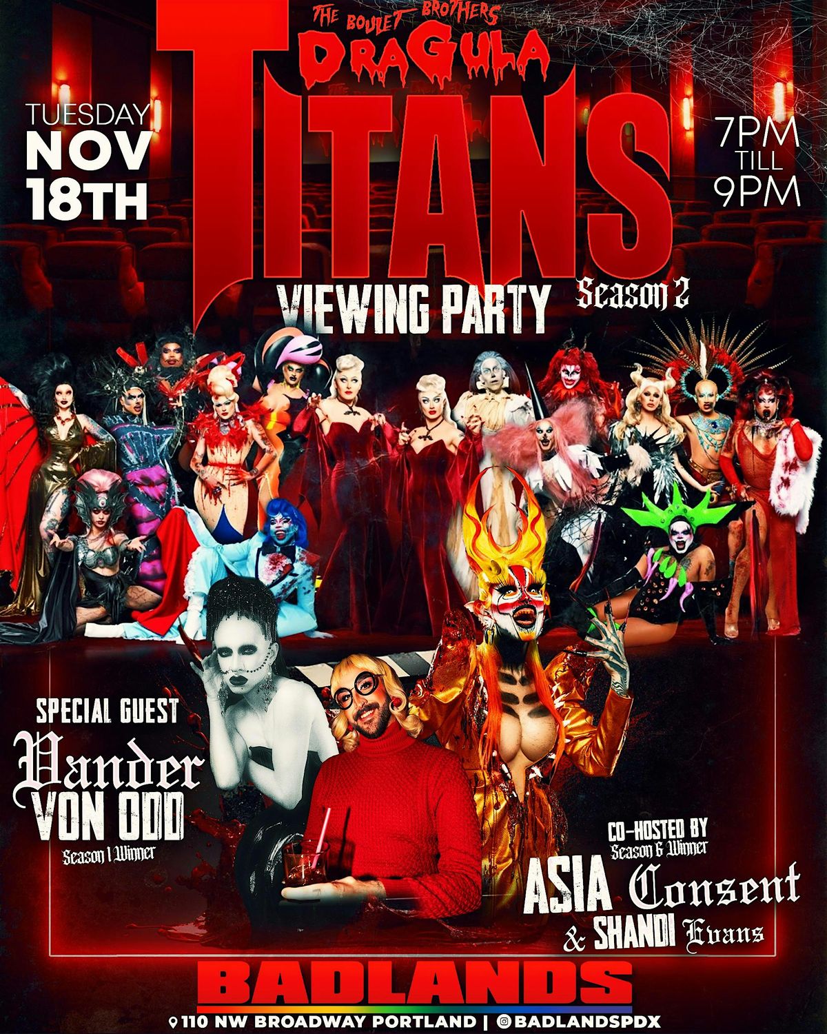Dragula Titans Season 2 Watch Party With Asia Consent and Vander Von Odd | Event in Portland | AllEvents