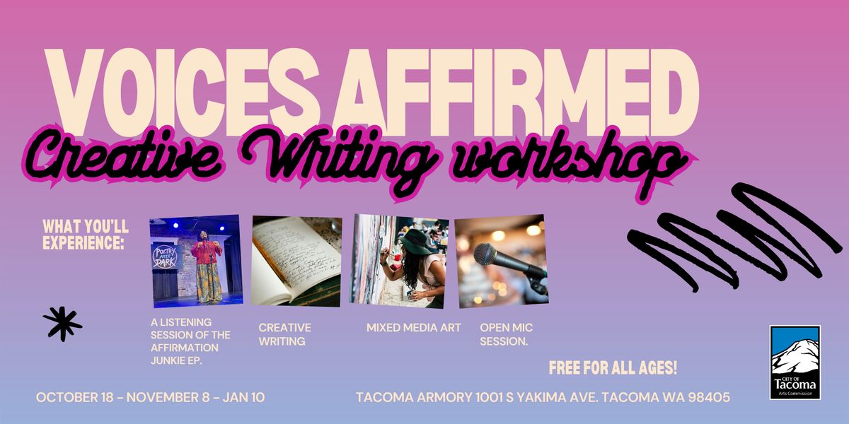 Voices Affirmed: An Exploration of Empowerment Through Spoken Word and Song, 18 October | Event in Tacoma