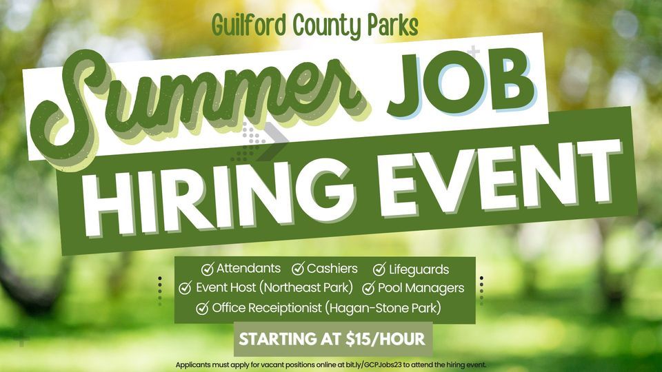 Summer Job Hiring Event, 201 W Market St, Greensboro, NC 274012522