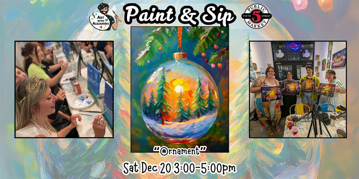 Paint & Sip at 5th St Alley “Ornament”, 20 December | Event in Eugene | AllEvents