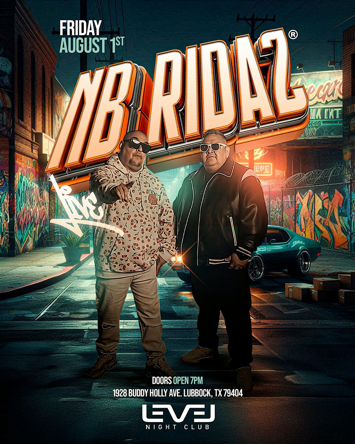 NB RIDAZ LIVE IN LUBBOCK TEXAS, 1928 Buddy Holly Ave, Lubbock, 1 August ...