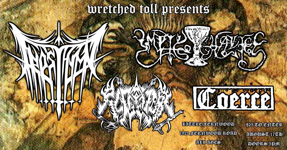 FROSTHYMN / EMPTY CHALICE / PILLAGERY / COERCE AT LITTLE FERNWOOD, 17 August | Event in Victoria | AllEvents