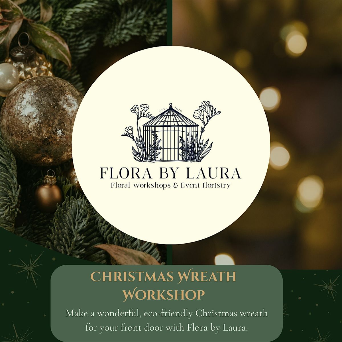 Christmas Door Wreath Workshop with Flora by Laura, 30 November | Event in Worcester | AllEvents