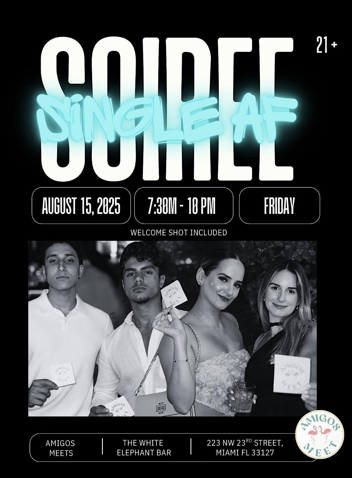 Singles AF Soirée: Singles Mixer, 15 August | Event in Miami | AllEvents