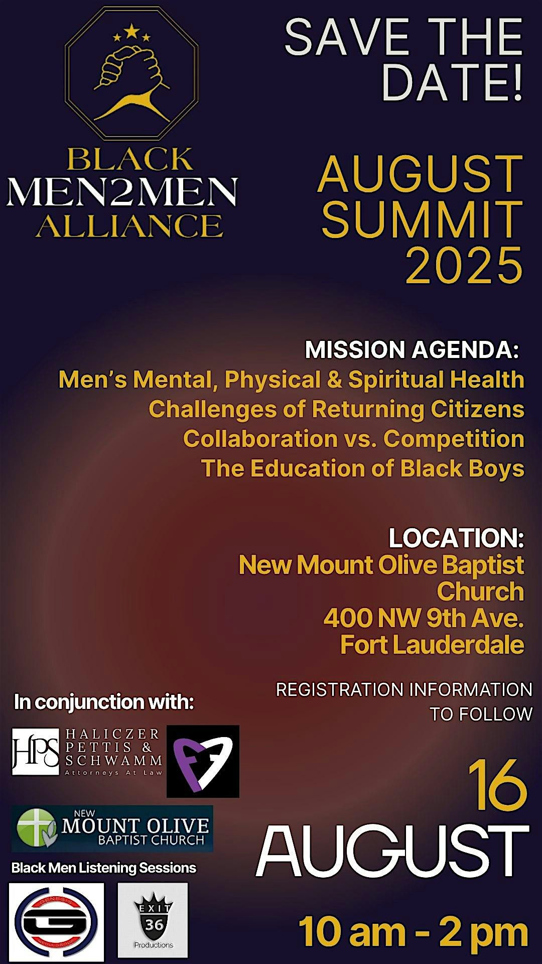 The Men2Men August Summit, 16 August | Event in Fort Lauderdale | AllEvents