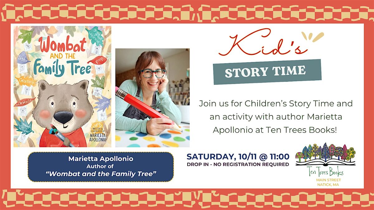 Kids' Storytime at Ten Trees Books in Natick, 11 October | Event in Natick | AllEvents