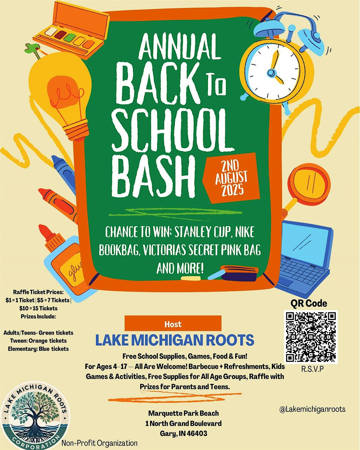 Back to community fundraiser, 2 August | Event in gary | AllEvents