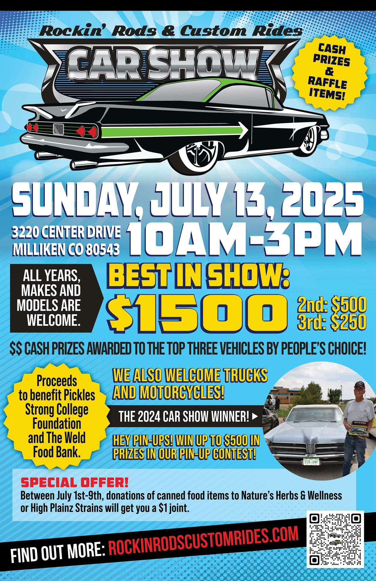 4th Annual Rockin' Rods and Custom Rides, 13 July | Event in Milliken | AllEvents