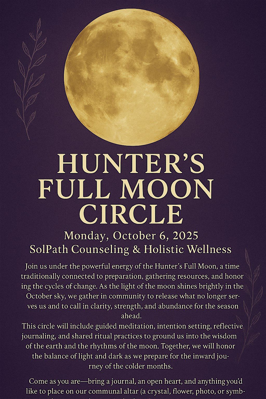 Full Moon Circle, 6 October | Event in San Diego | AllEvents