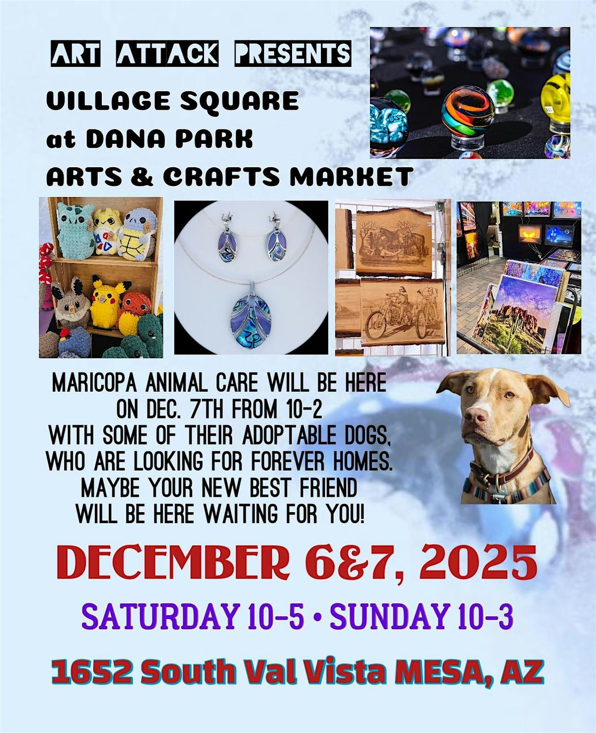 Holiday Art Festival on Village Square at Dana Park, Dec 6 & 7, 2025, 6 December | Event in Mesa | AllEvents