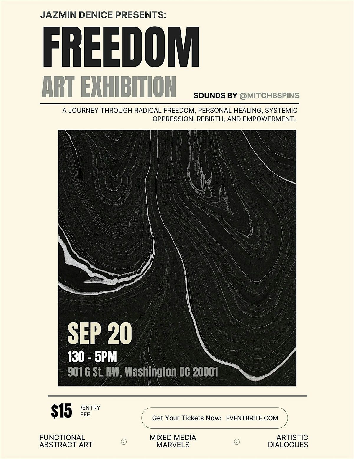 Freedom by Jazmin Denice, 20 September | Event in Washington | AllEvents
