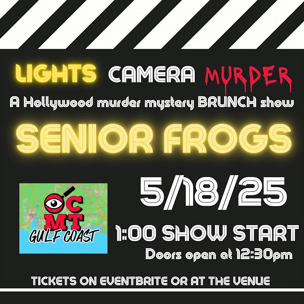 Hollywood M**der Mystery BRUNCH at Senior Frogs, 18 May | Event in Pensacola | AllEvents