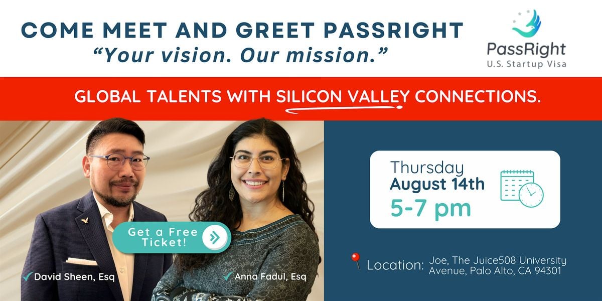 Casual Meetup with PassRight Attorneys in San Francisco Bay Area ☕, 14 August | Event in Palo Alto | AllEvents