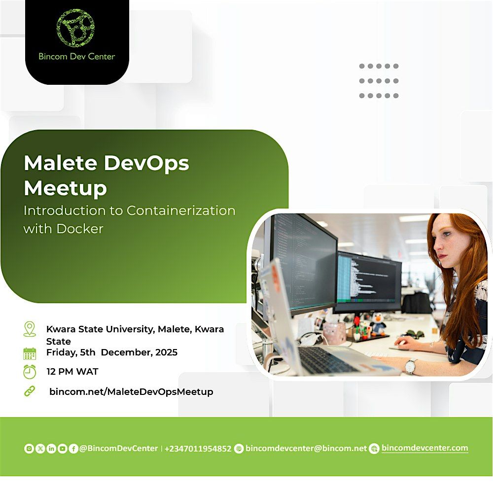 Malete DevOps Meetup: Introduction to Containerization with Docker, 5 December | Event in Malete | AllEvents