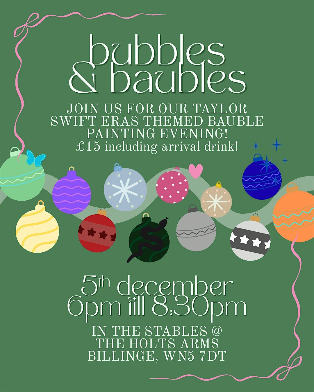 Bauble Painting Evening - Taylor Swift Era’s Version, 5 December | Event in Orrell | AllEvents