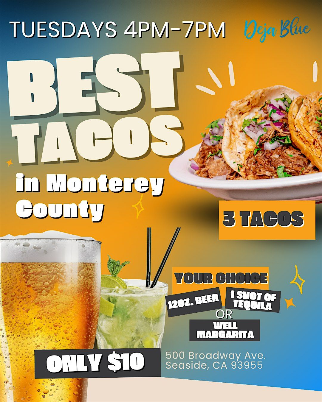 Lay Back Tuesdays w/ Tacos & Tequila, 24 June | Event in Seaside | AllEvents