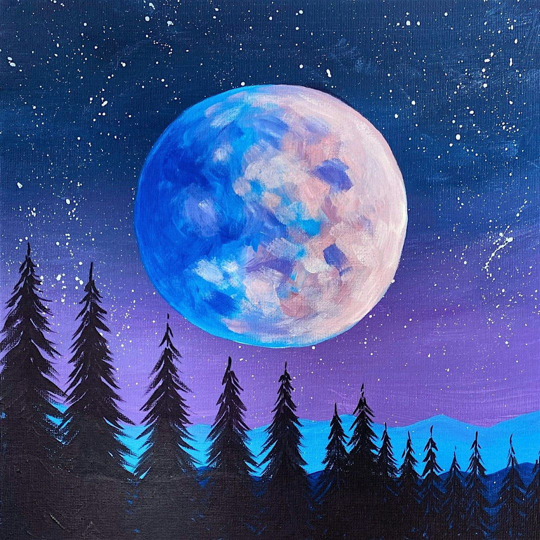 Sip & Paint at Barranco Lounge, Filton, Bristol - "Blue Moon", 19 October | Event in Stoke Gifford