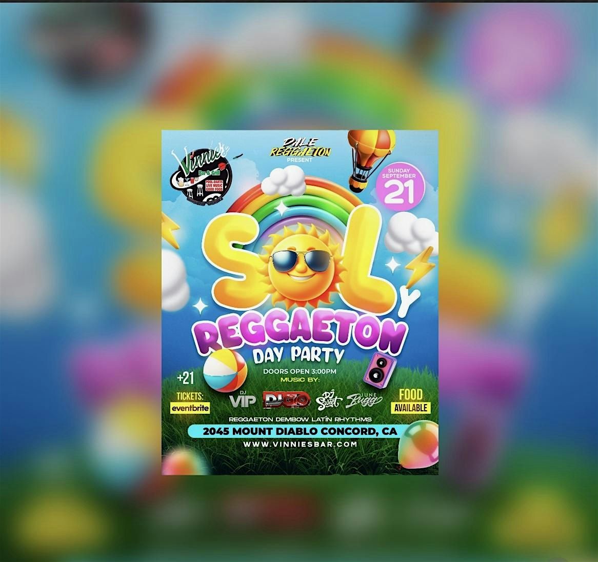 SOL Reggaeton Day Party: Vibes Under the sun☀️, 21 September | Event in Concord | AllEvents