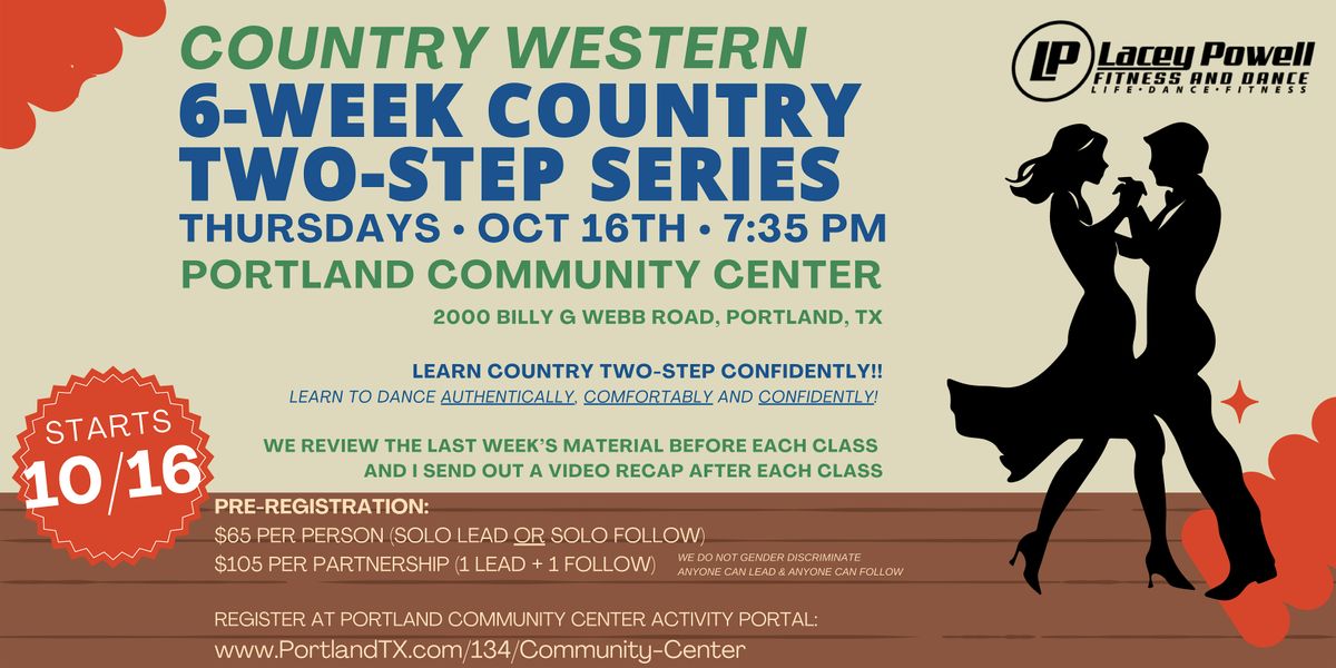 Portland TX • 6-Week Progressive Country 2-Step Series (FALL 2025) - THURSD, 16 October | Event in Portland