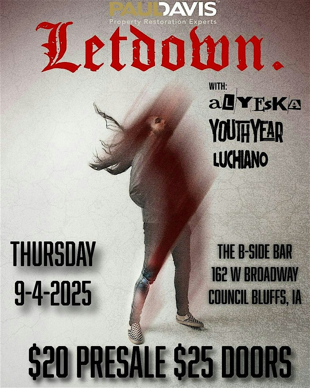 LETDOWN., 4 September | Event in Council Bluffs | AllEvents