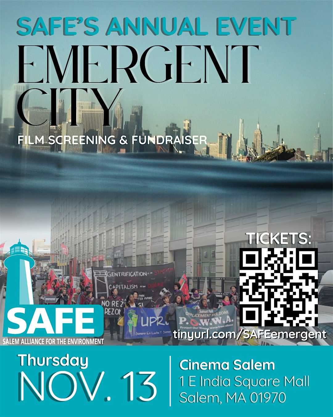 SAFE's 2nd Annual Fundraiser: Emergent City, 13 November | Event in Salem | AllEvents