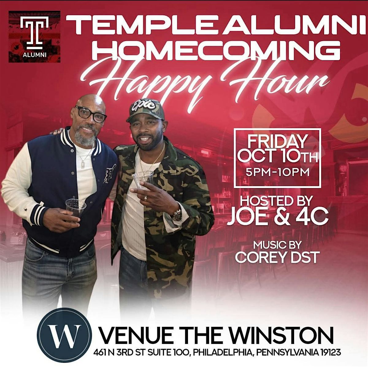Temple's Allumni Homecoming Happy Hour 2025, 10 October | Event in Philadelphia | AllEvents