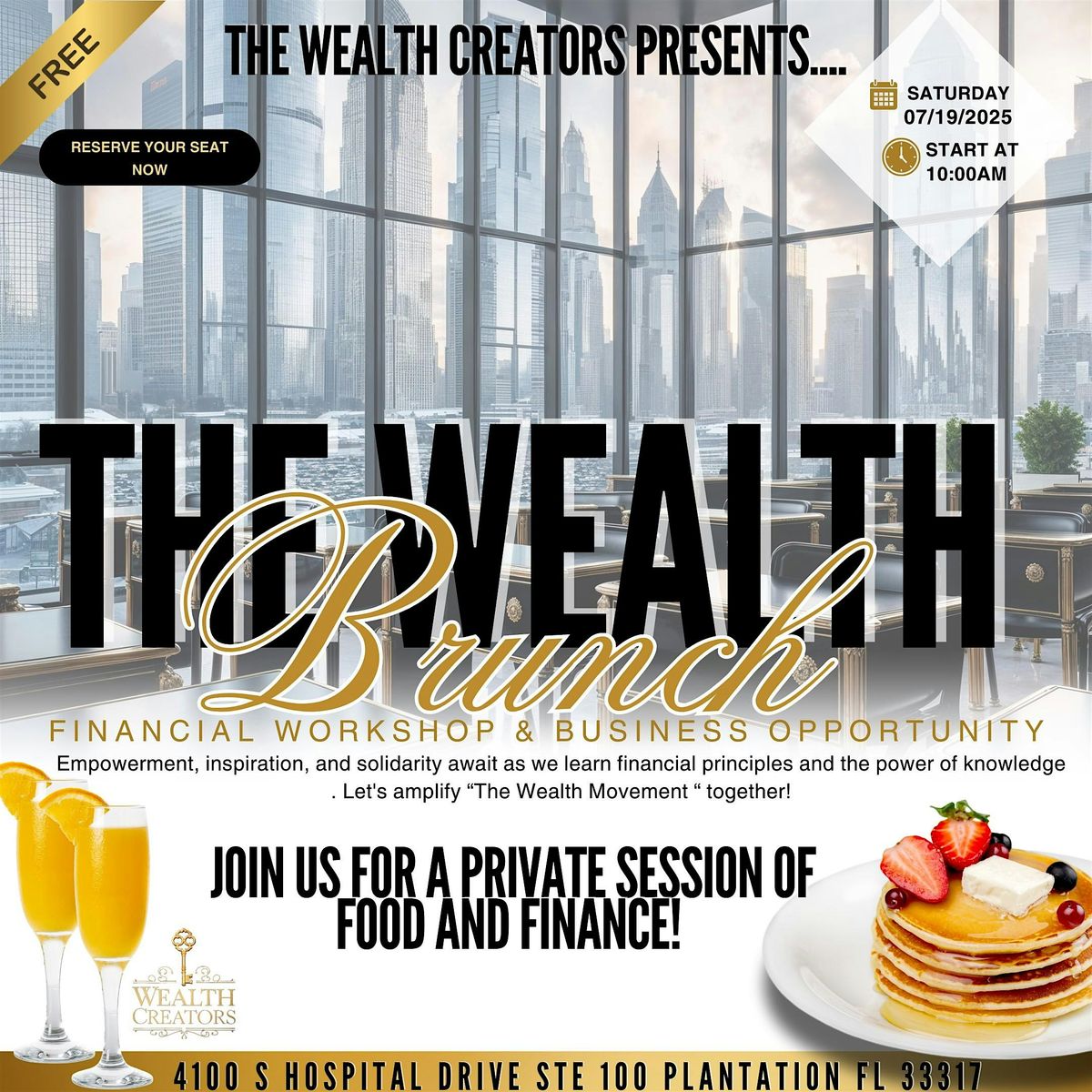 The Wealth Movement Brunch, 16 August | Event in Plantation | AllEvents