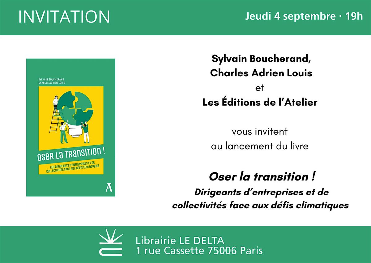 Oser la transition, 4 September | Event in Paris | AllEvents