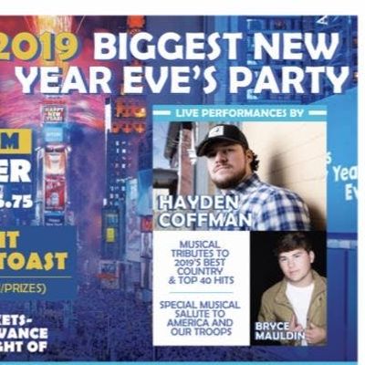 Knoxville events tn square market New Years Eve-“Live” Hayden Coffman-Bryce Mauldin-$2500 Balloon Drop-FREE Beer at Cahoots