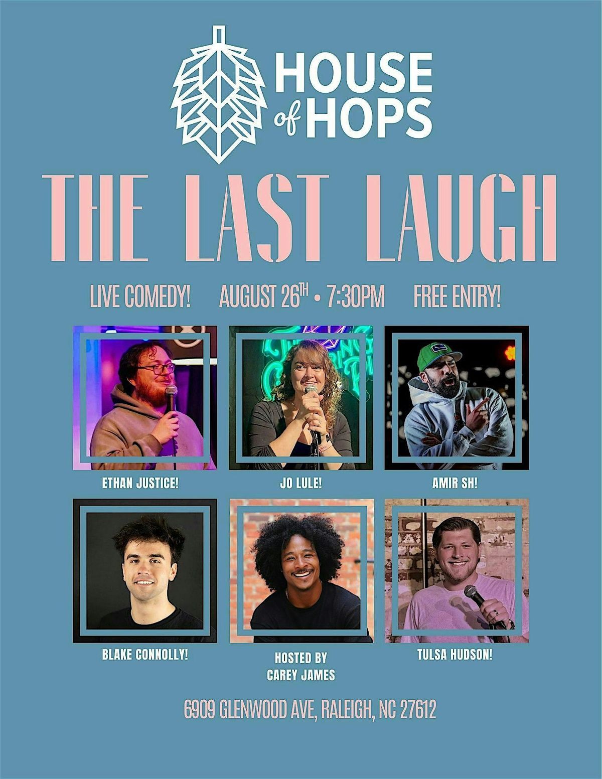 Last Laugh @ House of Hops, 26 August | Event in Raleigh | AllEvents