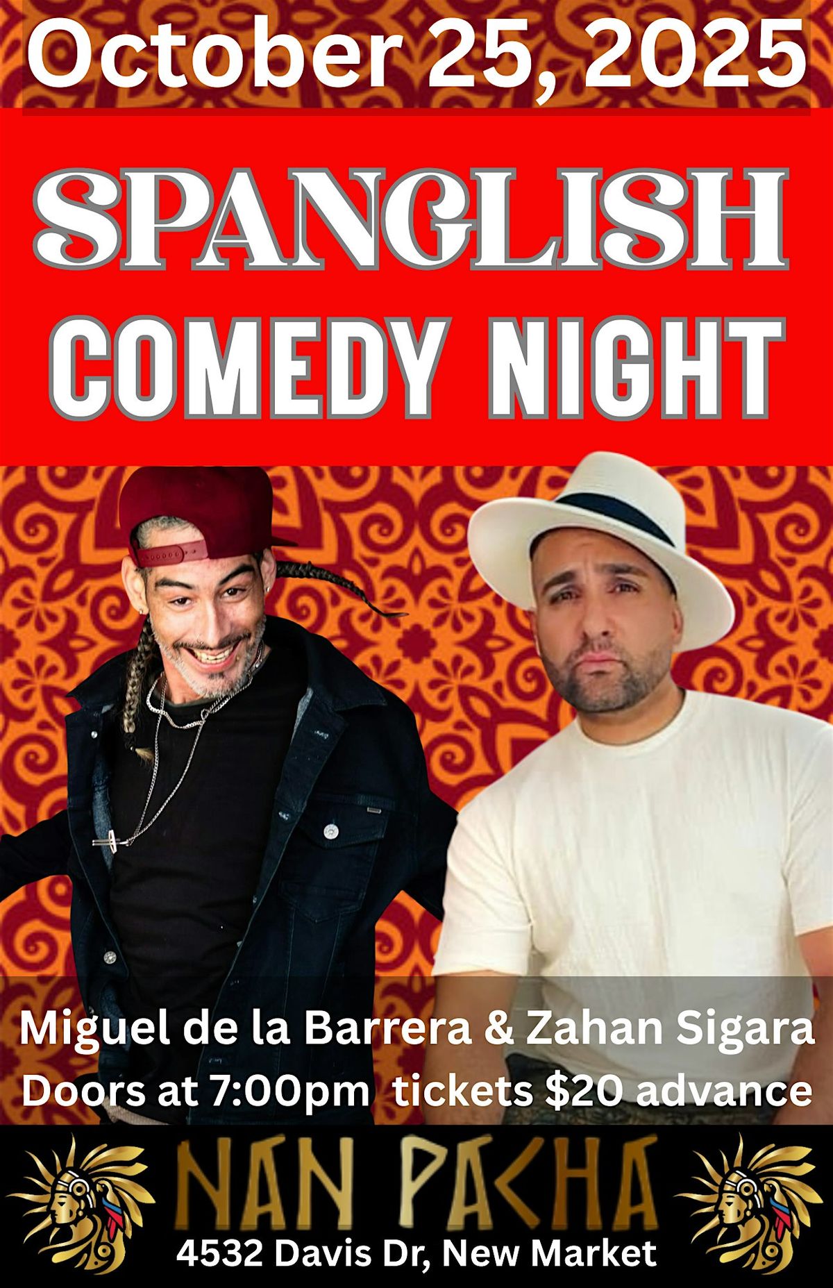 Spanglish Comedy Night, 25 October | Event in Cedar Valley | AllEvents