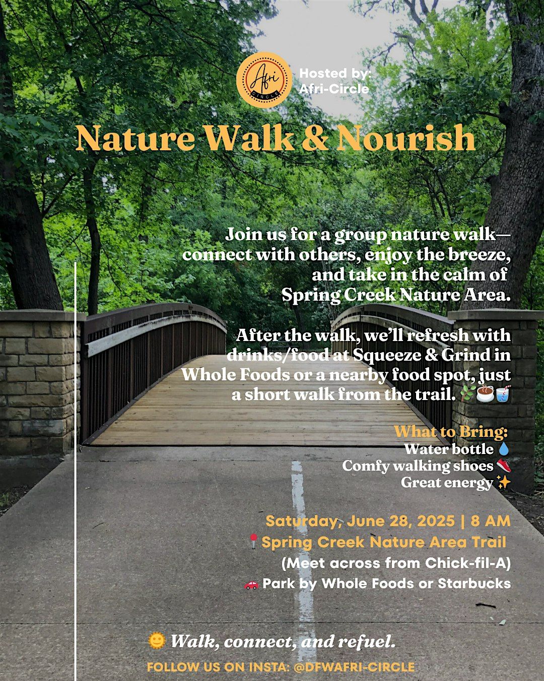 Nature Walk & Nourish, 2 August | Event in Richardson | AllEvents