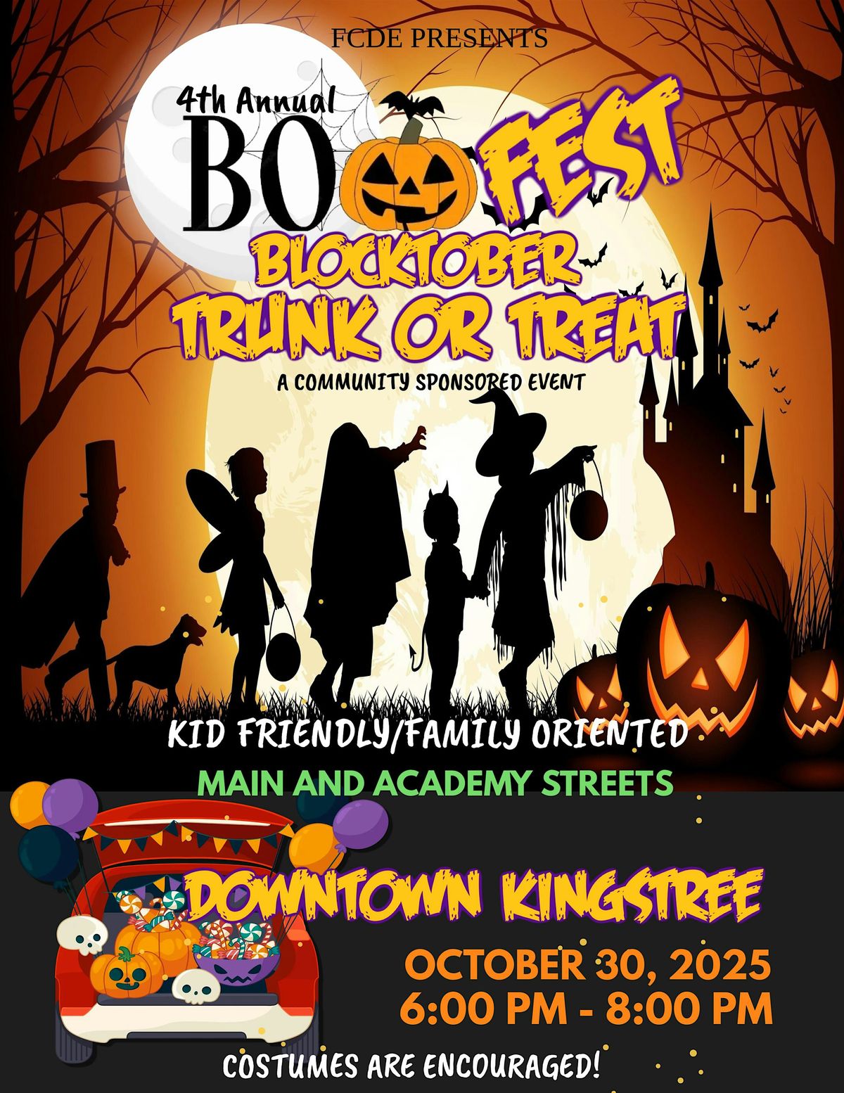 Boo Fest BLOCKTOBER Trunk or Treat, 30 October | Event in Kingstree | AllEvents