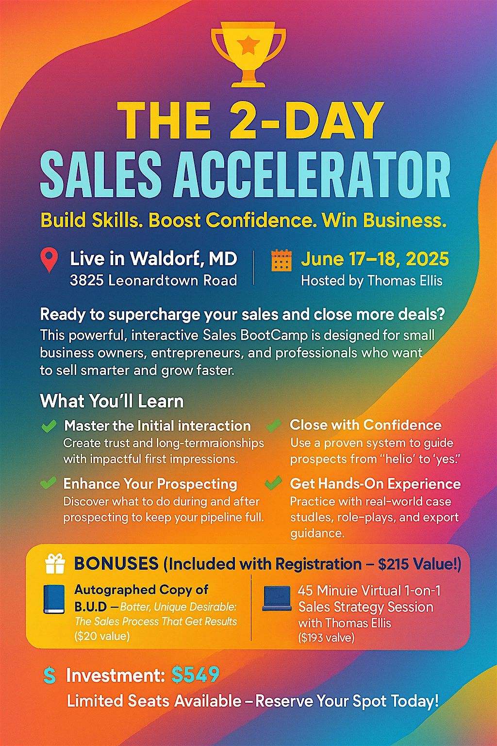 The 2-Day Sales Accelerator: Build Skills - Boost Confidence - Win Business | Event in Waldorf | AllEvents