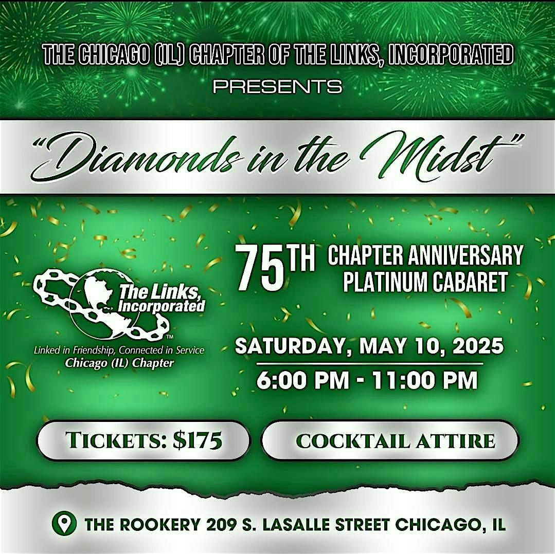 "Diamonds in the Midst" Chicago (IL) Chapter 75th Anniversary Celebration, 10 May | Event in Chicago