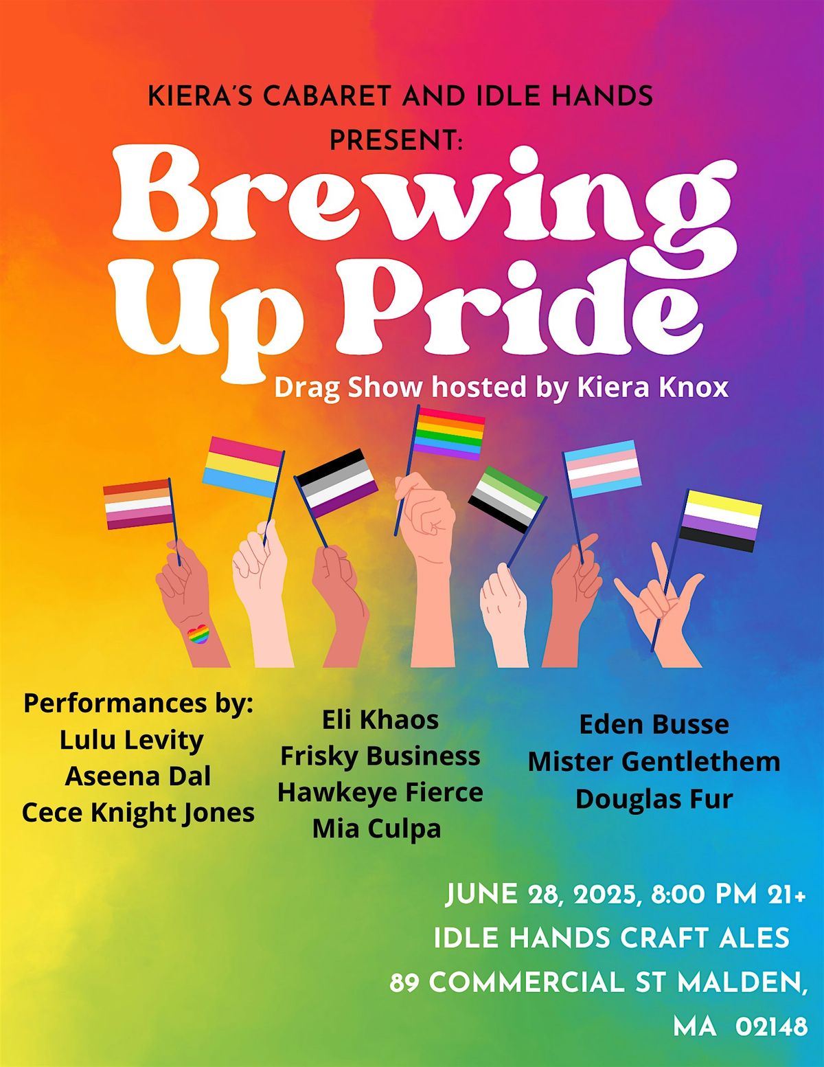 Brewing Up Pride Drag Show, 28 June | Event in Malden | AllEvents