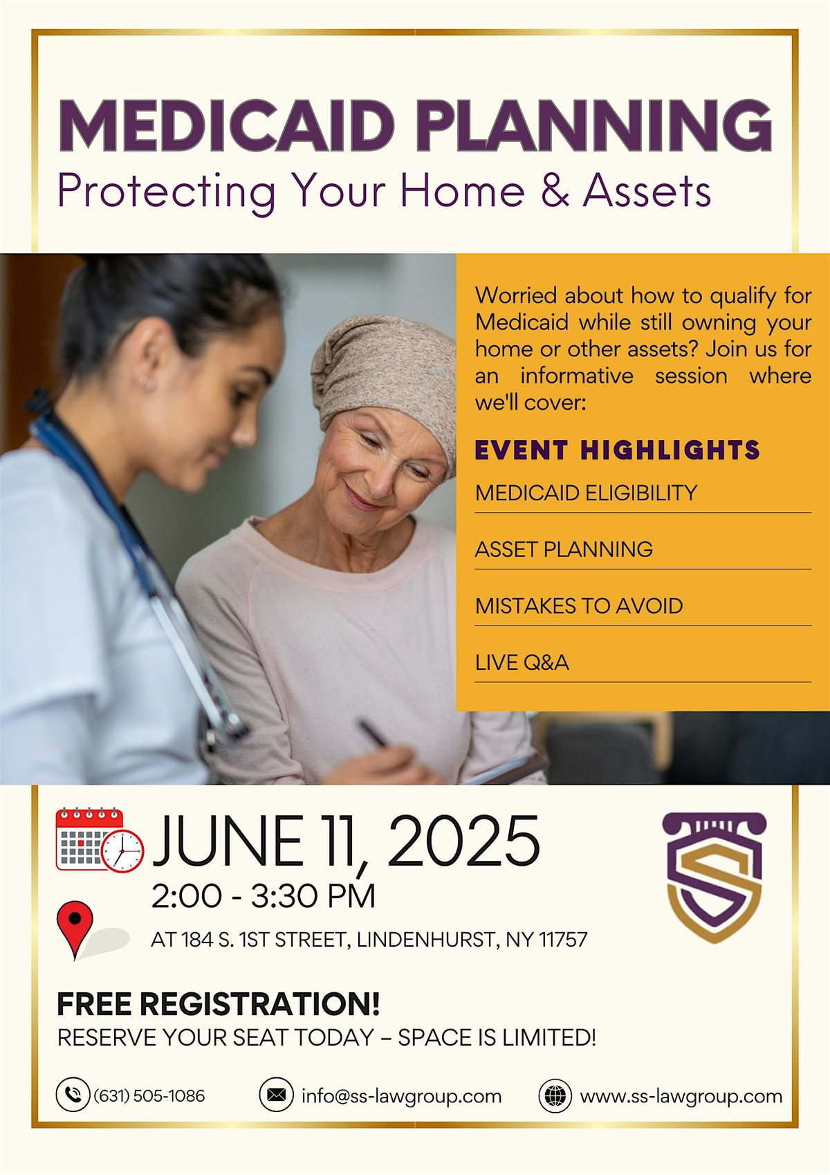 Medicaid & Your Assets: Protecting Your Homes & Assets | Event in Lindenhurst | AllEvents