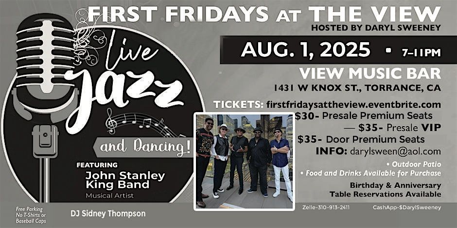 First Fridays at The View Featuring The John Stanley King Band, 1 August | Event in Torrance | AllEvents