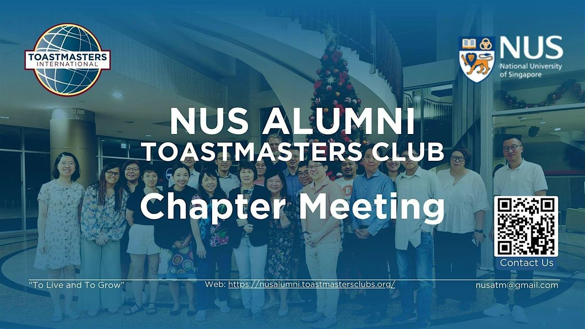 NUS Alumni Toastmasters Club December Chapter Meeting, 12 December | Event in Clementi | AllEvents