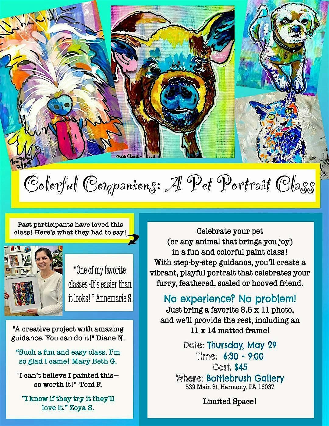 Colorful Companions: A Pet Portrait Class, 29 May | Event in Harmony | AllEvents