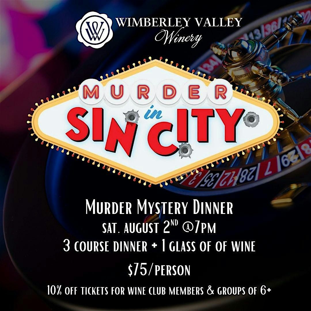 M**der Mystery Dinner | M**der in Sin City, 2 August | Event in Driftwood | AllEvents
