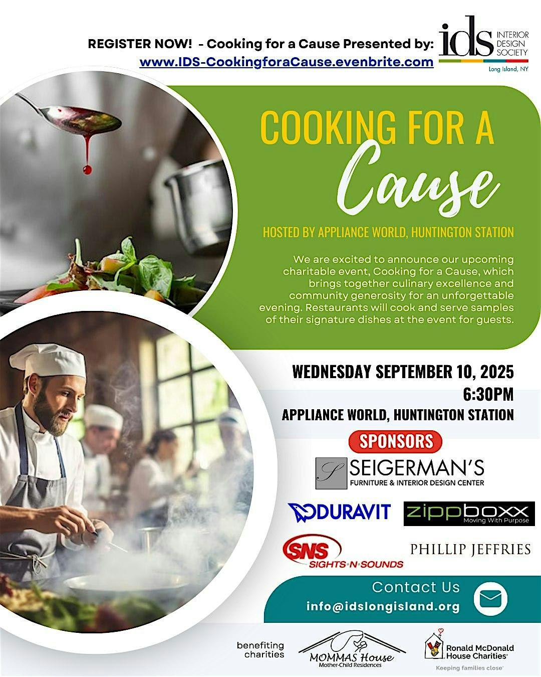 Cooking for a Cause - Charitable Fundraiser, 10 September | Event in Huntington | AllEvents