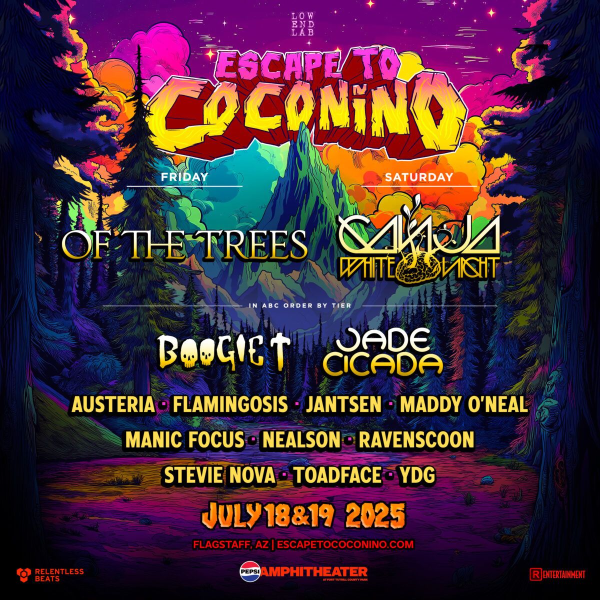 Escape to Coconino - 2 Day Pass at Pepsi Amphitheater at Fort Tuthill Park, 18 July | Event in Flagstaff | AllEvents