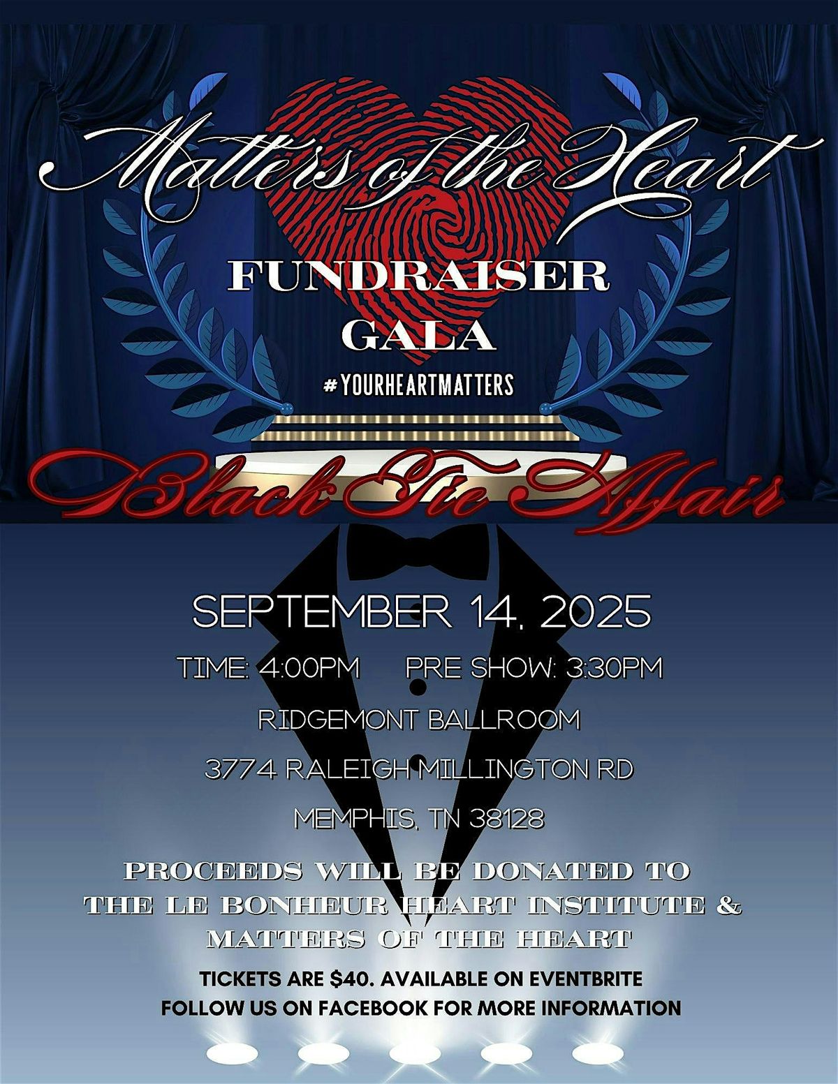 MATTERS OF THE HEART FUNDRAISER GALA, 14 September | Event in Memphis | AllEvents