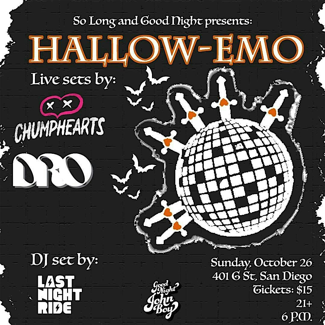 Hallow-Emo | Emo Night w/ live performances and 2 hour DJ Set, 26 October | Event in San Diego | AllEvents