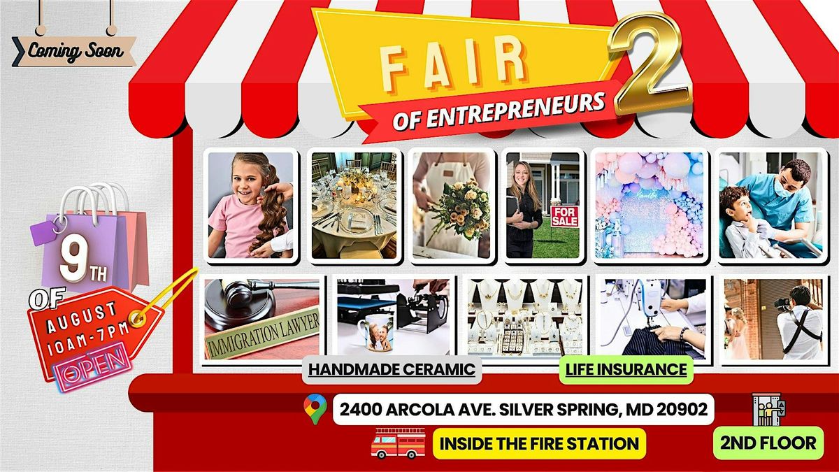 ️ 2nd Entrepreneur Fair – Open your store for a day!, 9 August | Event in Silver Spring | AllEvents